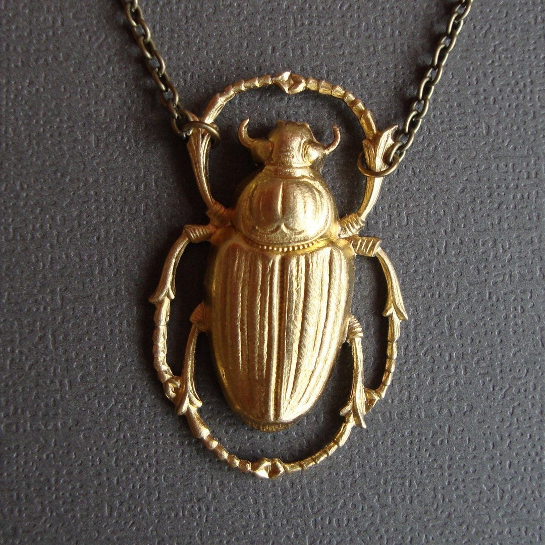 Large Brass Scarab Beetle