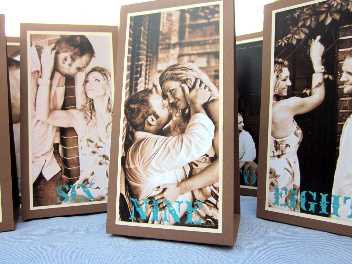 Modern and Unique Custom Photo Table Number