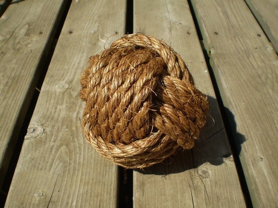 Tutorial for making a nautical doorstop PDF - DIY Monkey Fist Knot - I will send you the PDF instructions - All moneys to Relay For Life