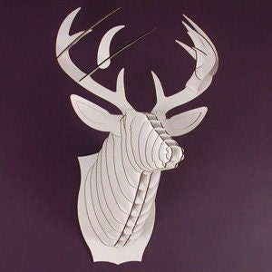Buck Jr.- Medium Deer Trophy- White