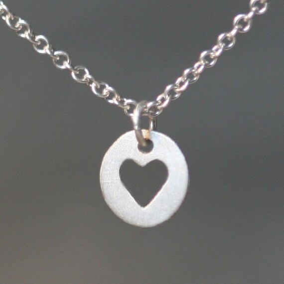 Heart Cutout Necklace in Sterling Silver