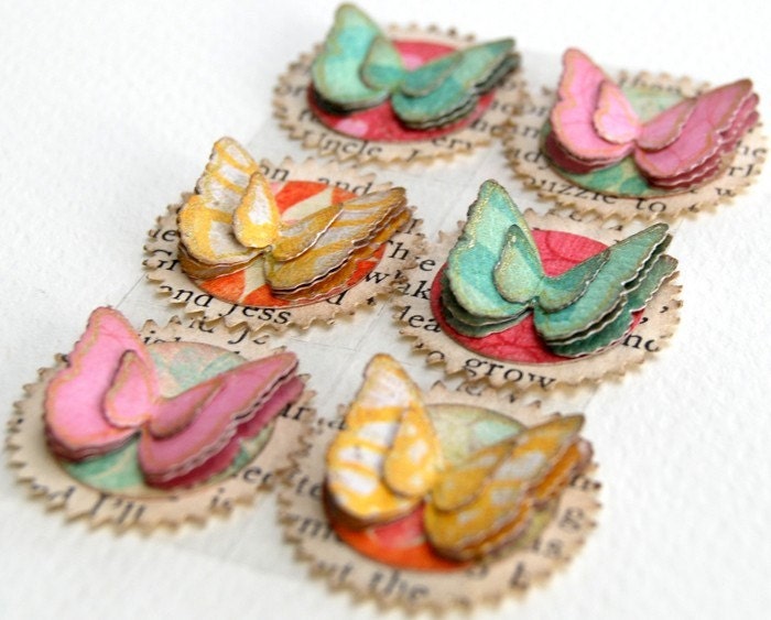 Multi-colour Butterflies Handmade Stickers