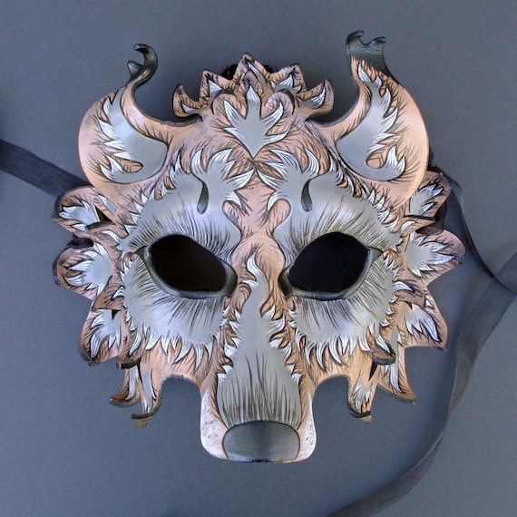 CUSTOM Fantasy Wolf Mask...Handmade Leather Mask Made to Order