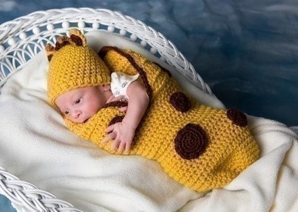 Giraffe Cocoon/Papoose and Hat Set and more crochet pattern pdf 228