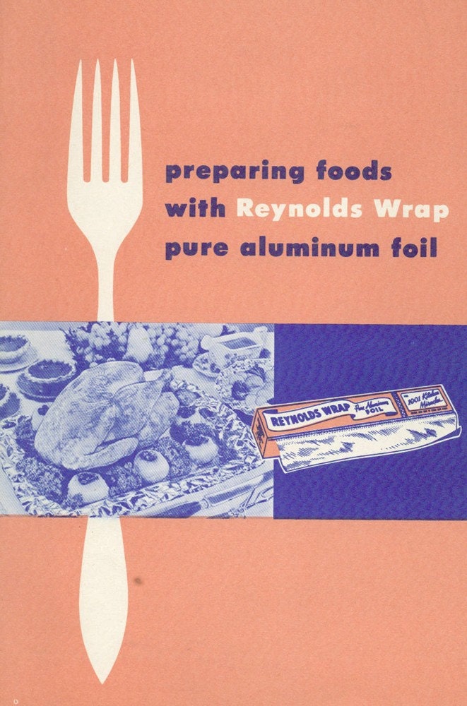 Retro 1950s OUTDOOR COOKING WITH REYNOLDS WRAP Recipes Tips - Vintage Cookbook - Advertising Ephemera
