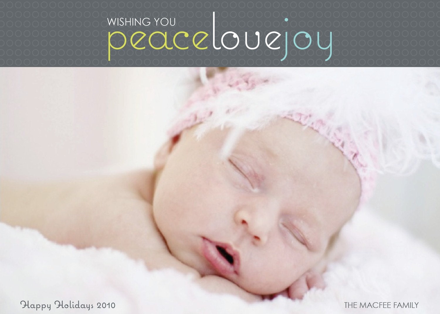 Peace Love Joy Holiday Photo Card