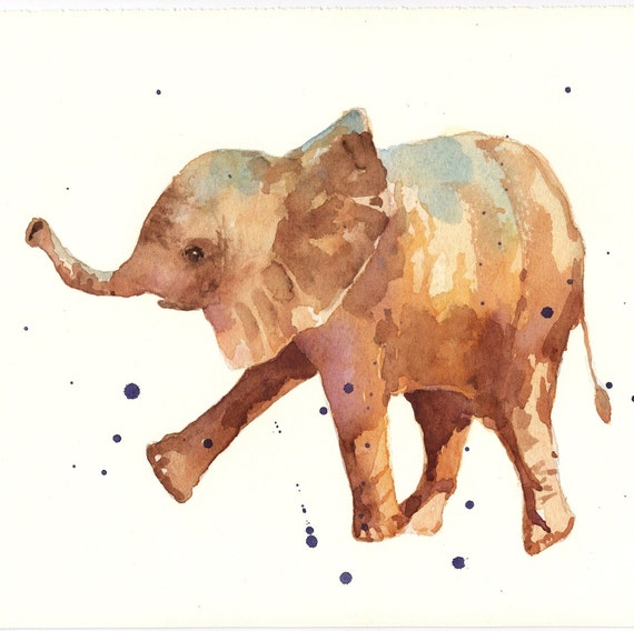 ELEPHANT  Art -  Fine Art Print  8x10 inches  - BUY today SHIP today