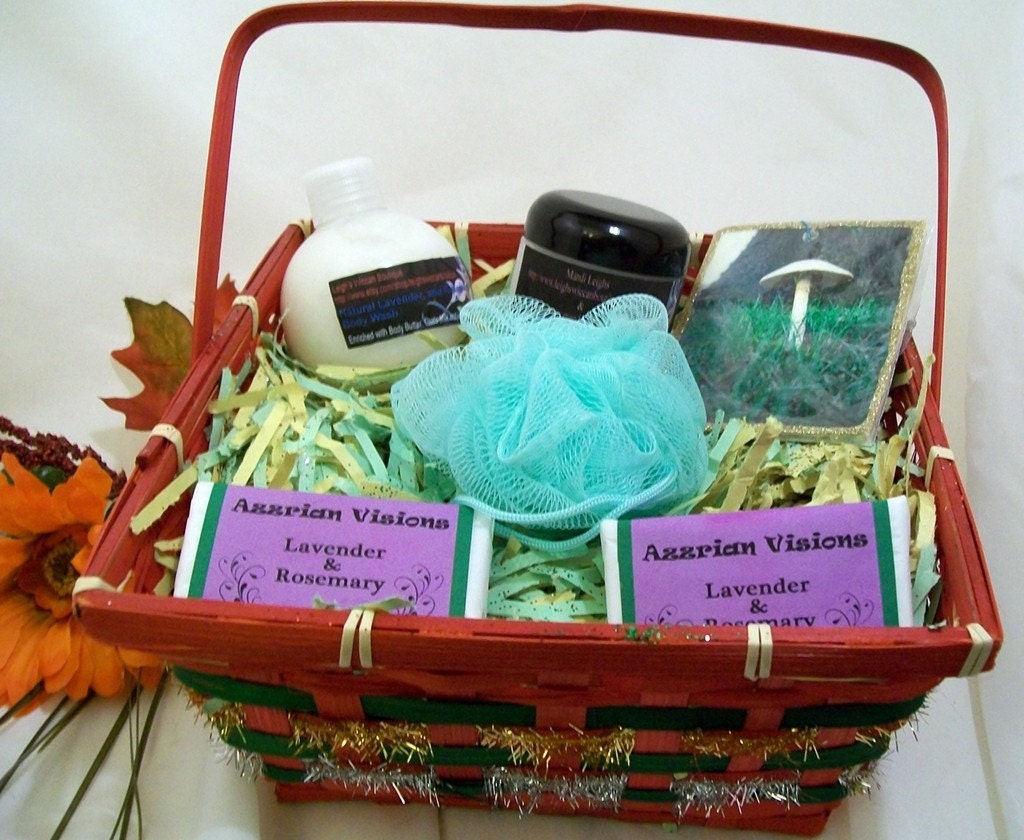 Lavender and Rosemary Holiday Gift Basket