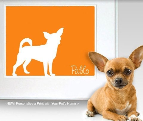 Customized 8 x 10 Mod-Dog Personalized Print with Name - you choose the font, color, and design from our shop