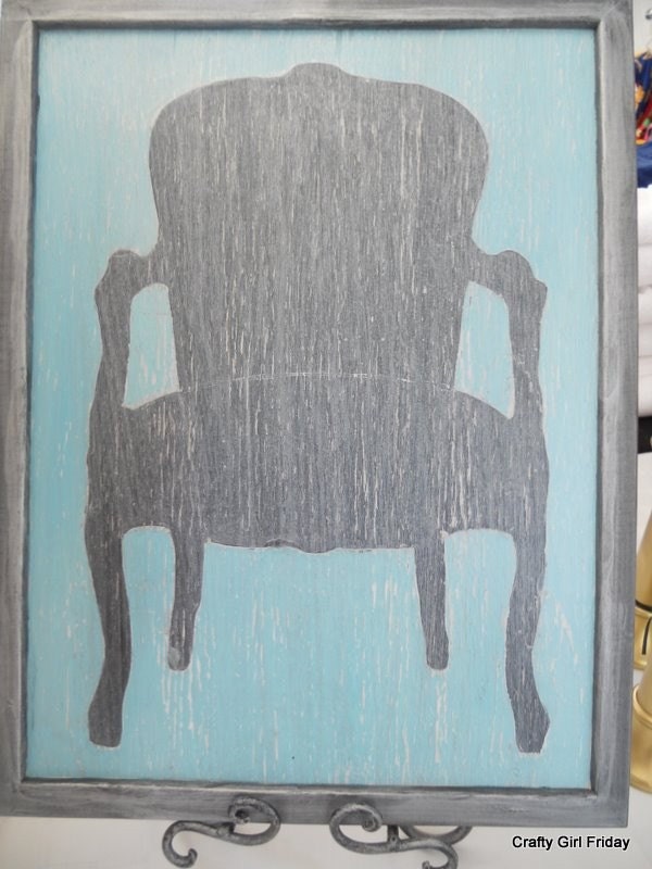Hand Painted Distressed Chair Silhouette