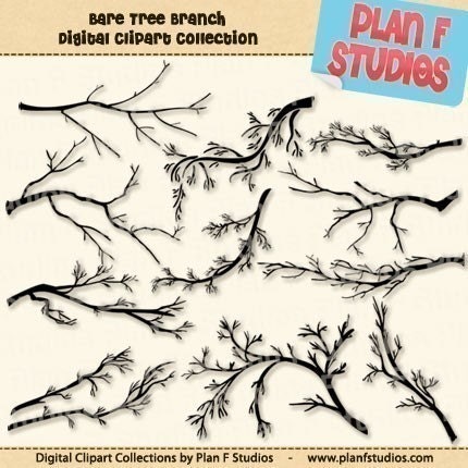 clip art tree branch. Bare Tree Branch Clipart for