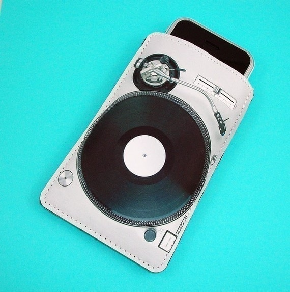 Record Player Turn Table Music Gadget Case - Fits iPhone itouch Cell Phones and more