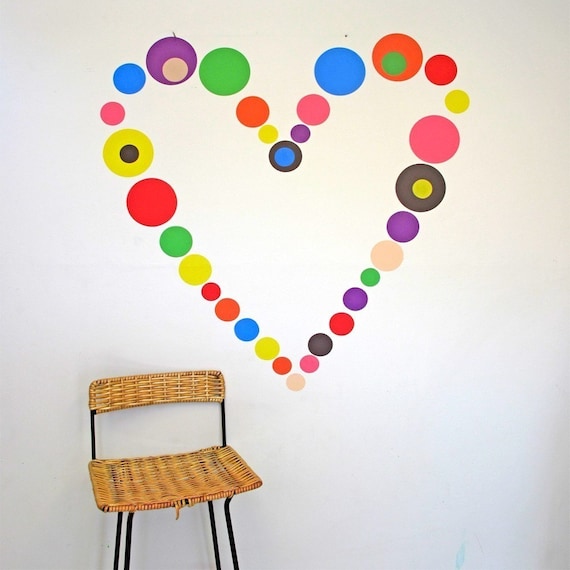 Hundreds and Thousands- wall decals, reusable fabric wall stickers