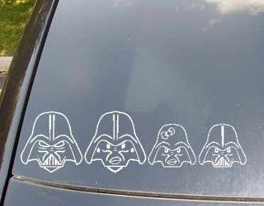 Darth Vader Family Car Sticker Set of 4