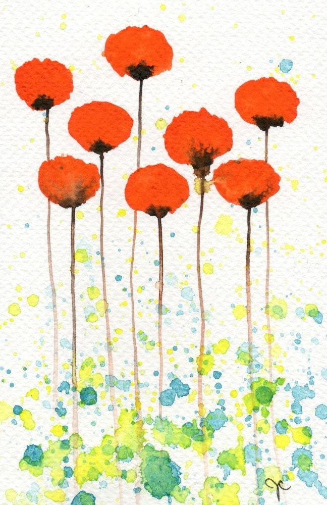 Good Morning Sunshine -- Orange Flowers -- Giclee Print 4x6
