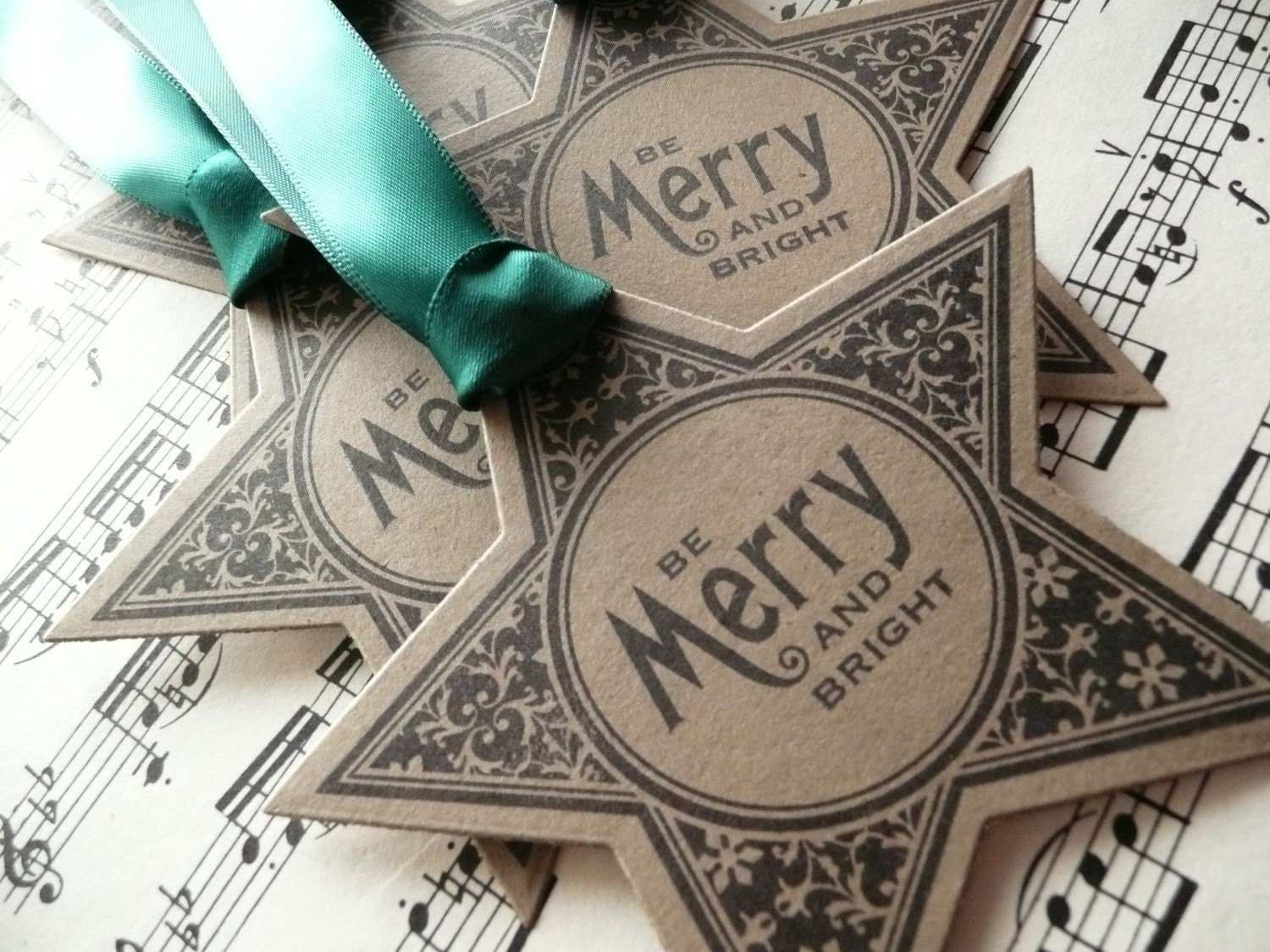 Be Merry and Bright - Christmas Gift Tags - A Set of 4