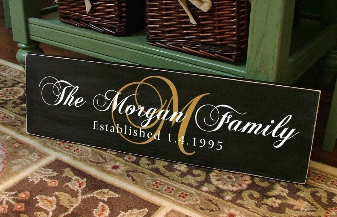 The Courtier - Custom Personalized Family Name Wood Sign