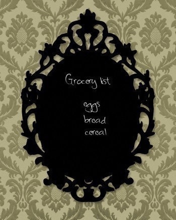 Small - Vintage Style Victorian Vinyl Wall Chalkboard Decal Sticker
