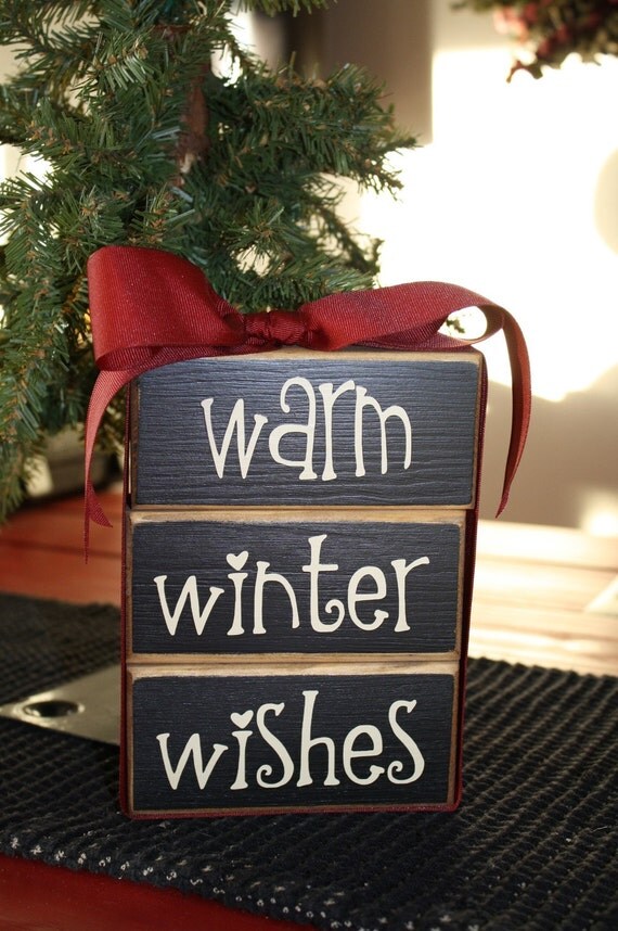Warm Winter Wishes . . . one and only set . . . READY TO SHIP . . . great gift