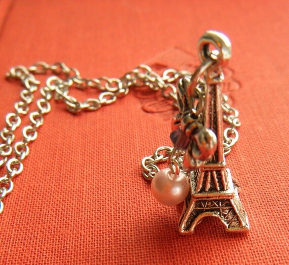 J'adore Paris Eiffel Tower Charm Necklace by BloueyAccessories