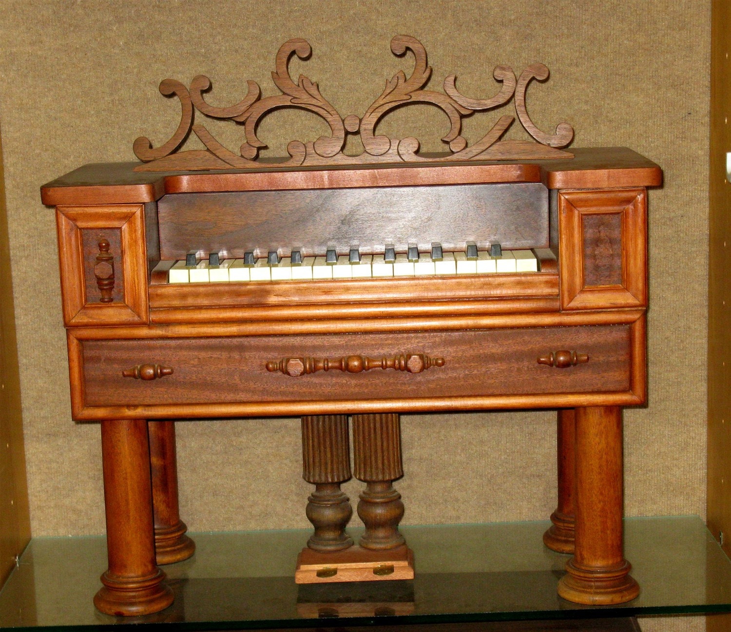 Grand Piano Toy Piano Handmade Mahogany Piano