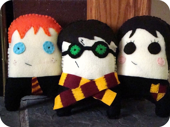 Harry Potter, Ron Weasley, or Hermione Granger plush monsters
