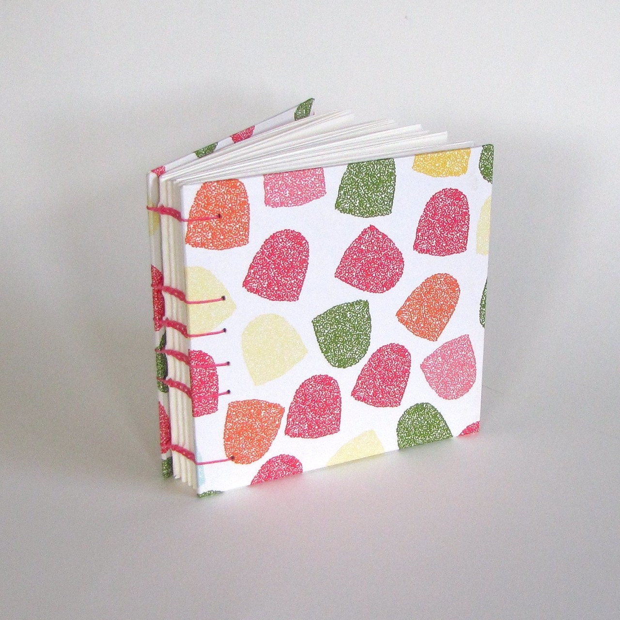 Goodie Gum Drop Journal with Hot Pink Binding- Ready To Ship