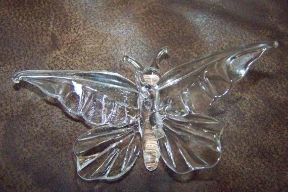 Glass butterfly ornament / suncatcher