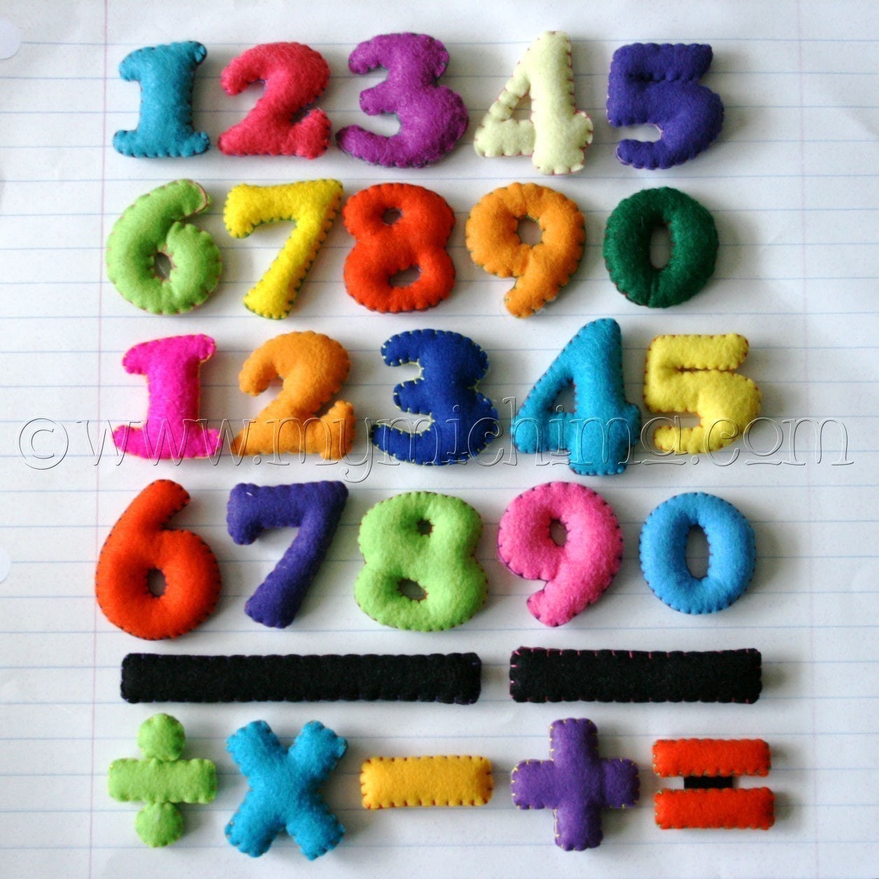 Magnetic Math Set - Stuffed Felt Numbers Magnet Set