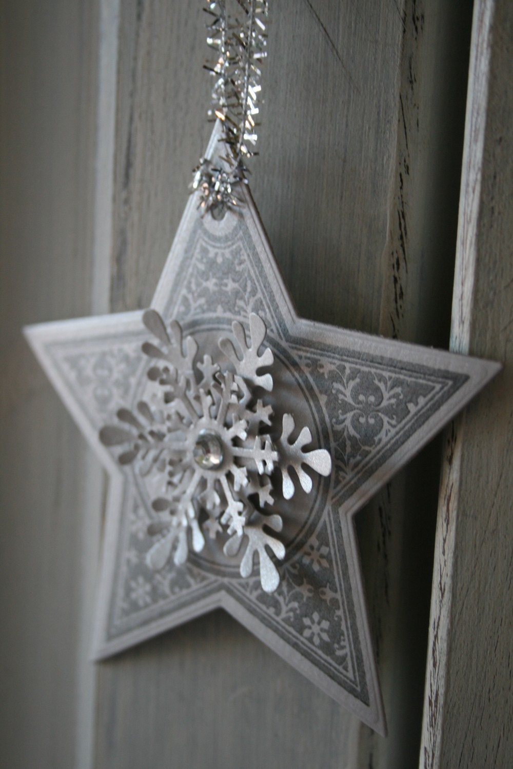 NEW - Star/ Snowflake Ornaments - Gift tags, labels - Christmas, winter, New Year - Set of 10