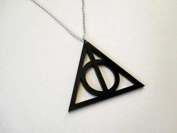 harry potter and deathly hallows symbol. Deathly Hallows Symbol Black