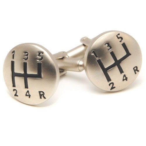5-Speed Gear Shift Cufflinks - Nascar and Indy 500 Fashion Accessories - With Gift Box
