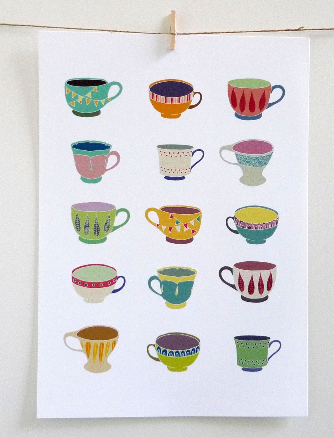 Teacups - A4 print