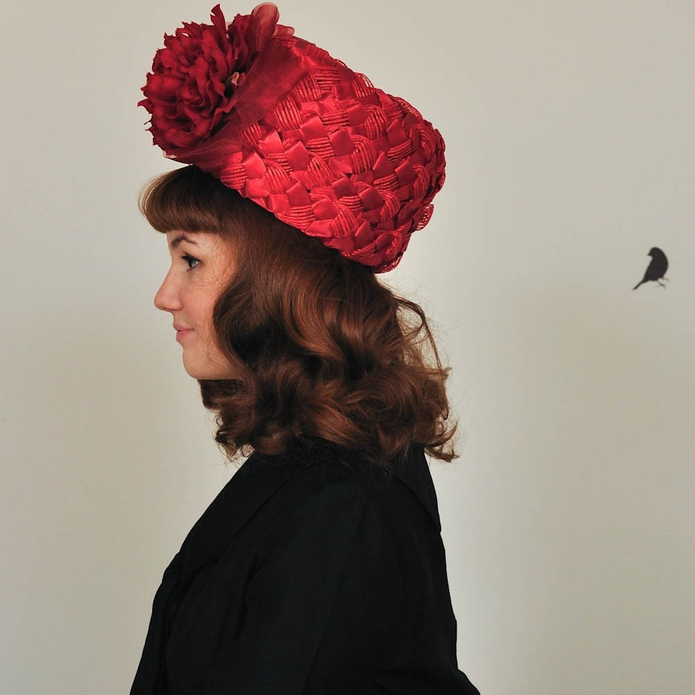 The 1960s Marche Raffia Helmet Hat