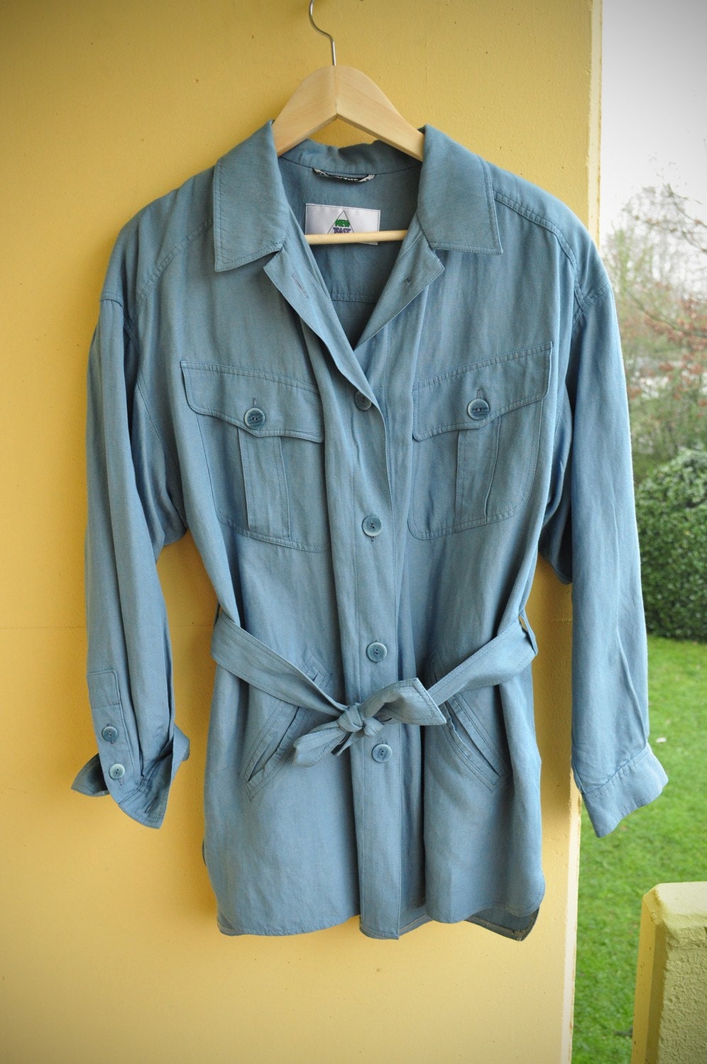 Blue denim, long shirt, 1970s, S-L