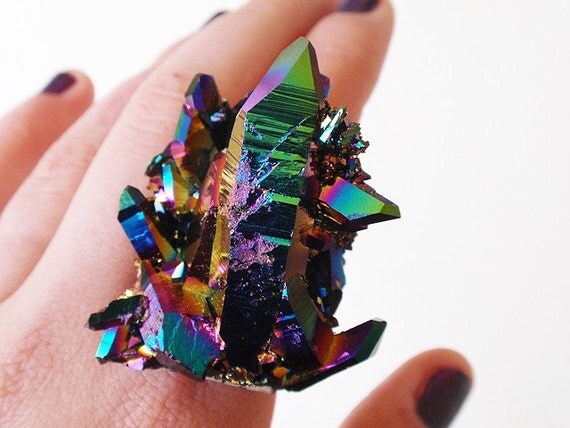 SCILIA rainbow crystal ring