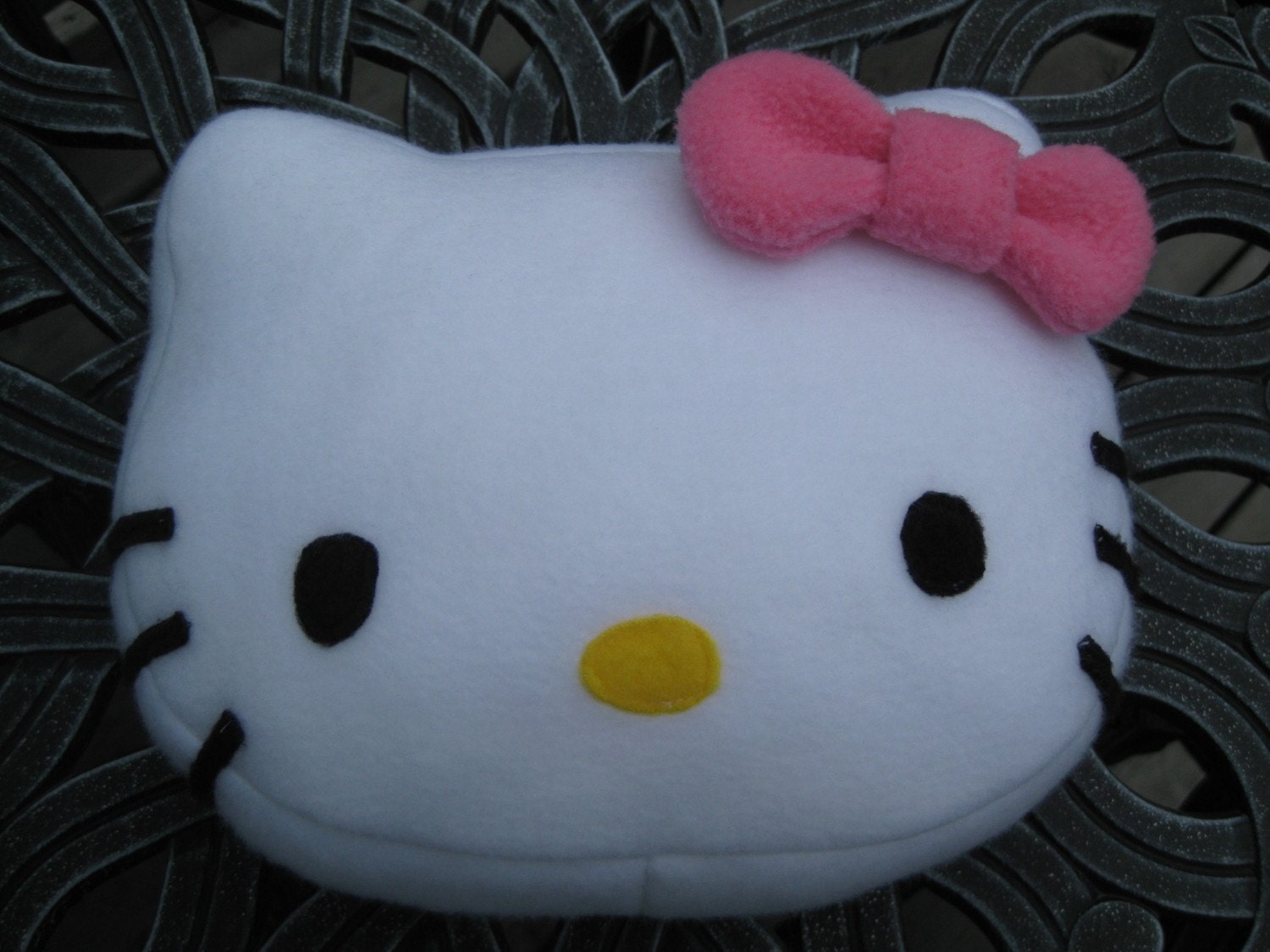 Hello Kitty Plush Pillow with Pink Bow