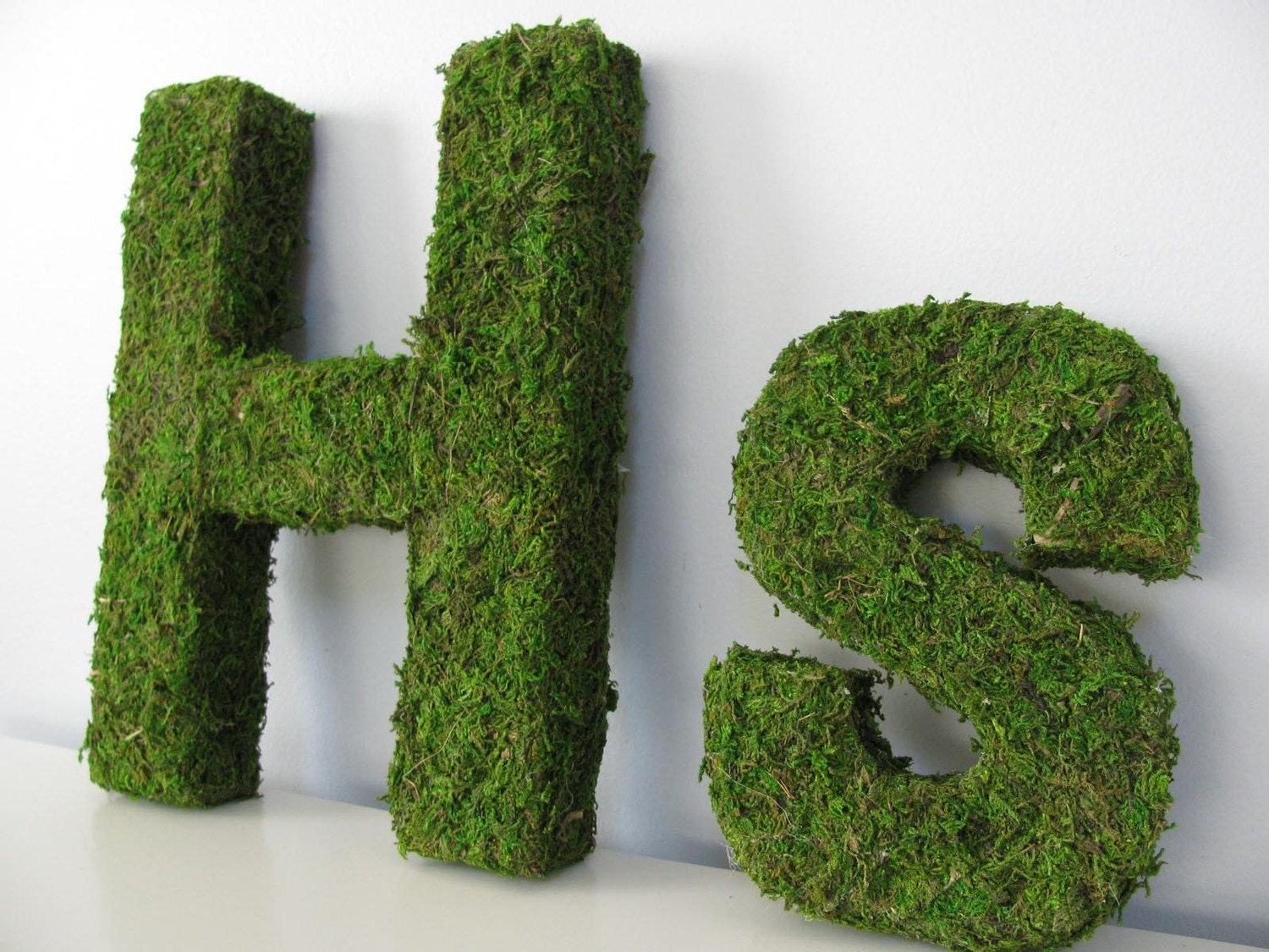 Woodland Moss Covered Monogram Letter - Medium 12 inch Using Eco-Friendly Materials