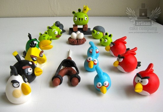Edible Angry Birds Toppers