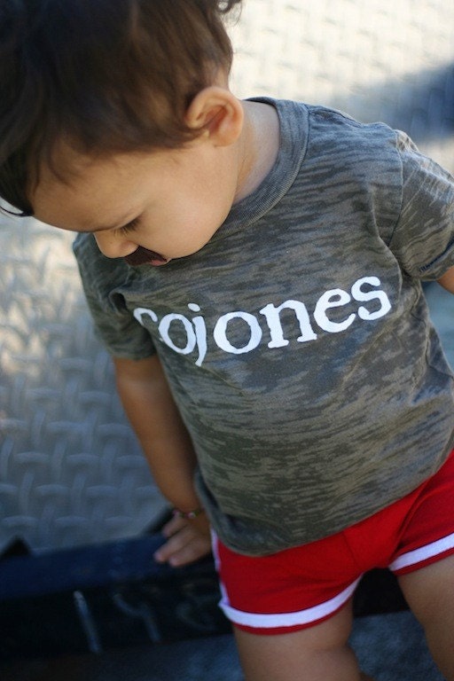 Cojones 2T Gray Baby Burnout T Shirt