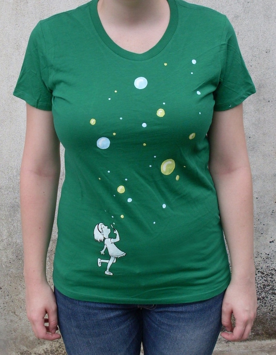 Bubbles - HAND PAINTED T-SHIRT