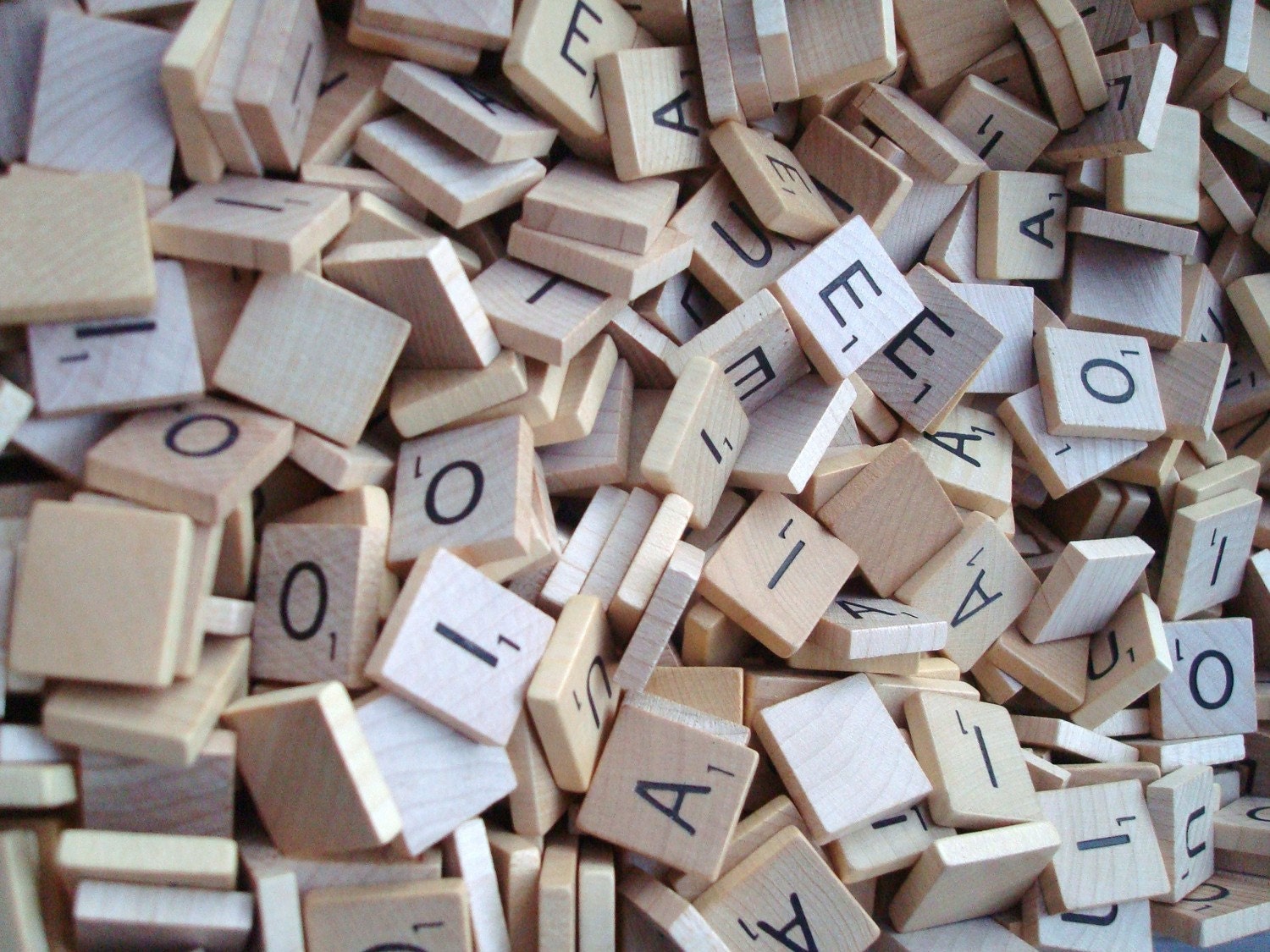 Scrabble Tile Vowels lot of 100 plus