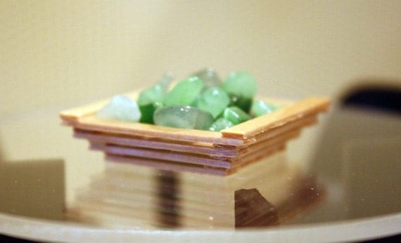 Modern Miniature Home Decor, Square Zen Bowl in 1:12