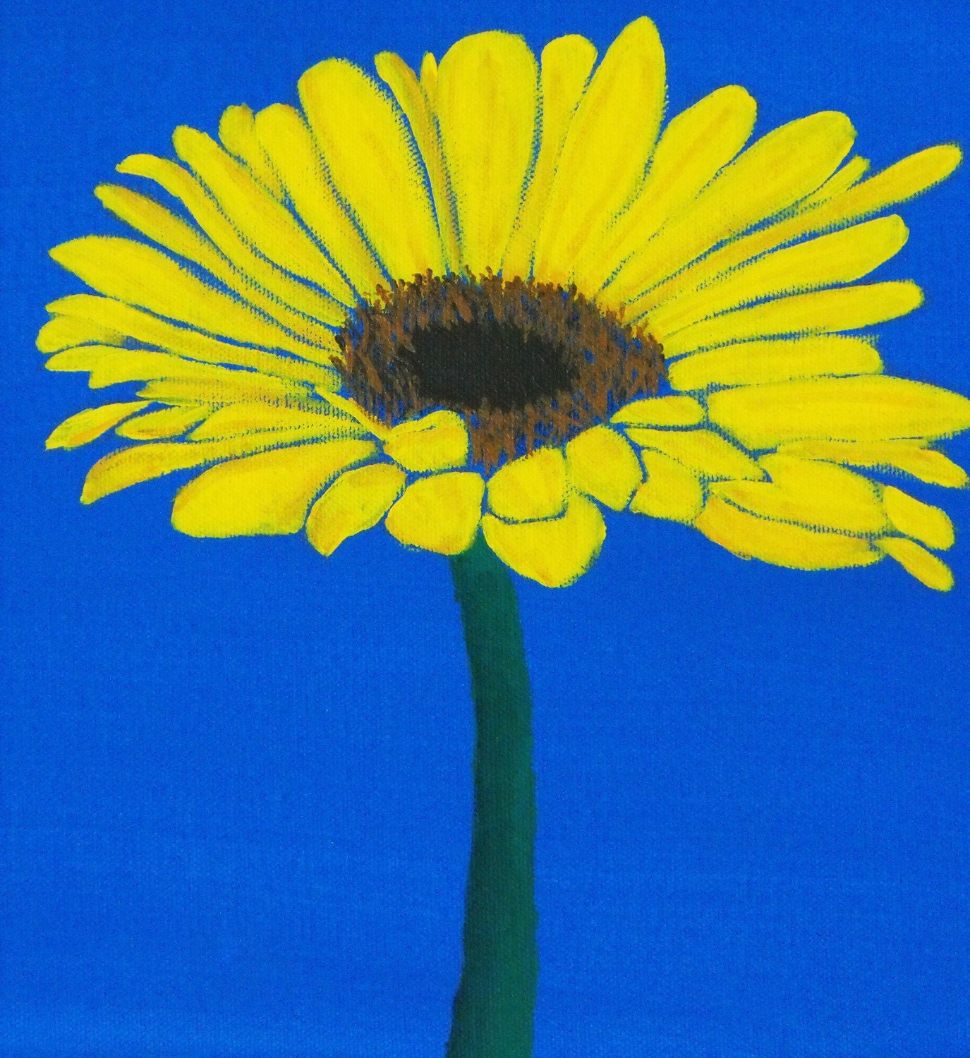 Yellow Daisy Original Painting