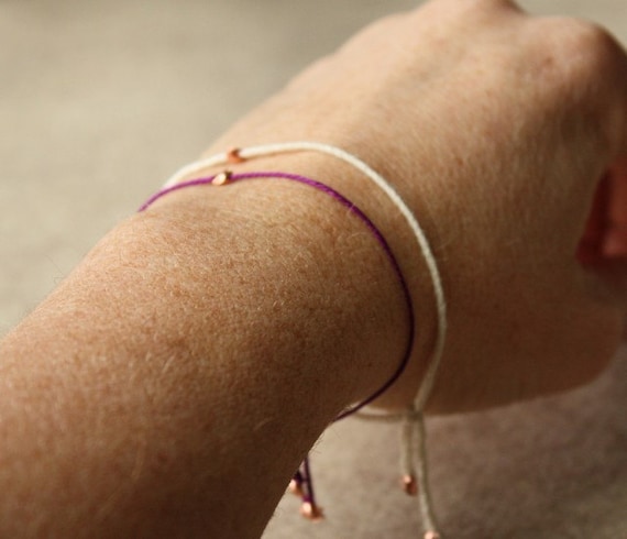 Intention Knot - bracelet . copper . silk Pack of 5