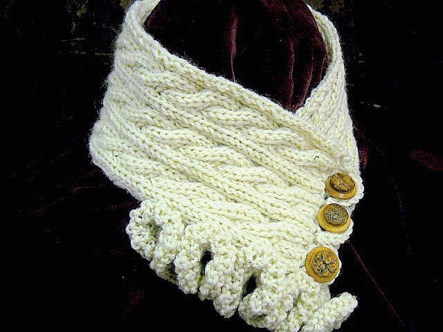 Cabled Cowl Neck Warmer