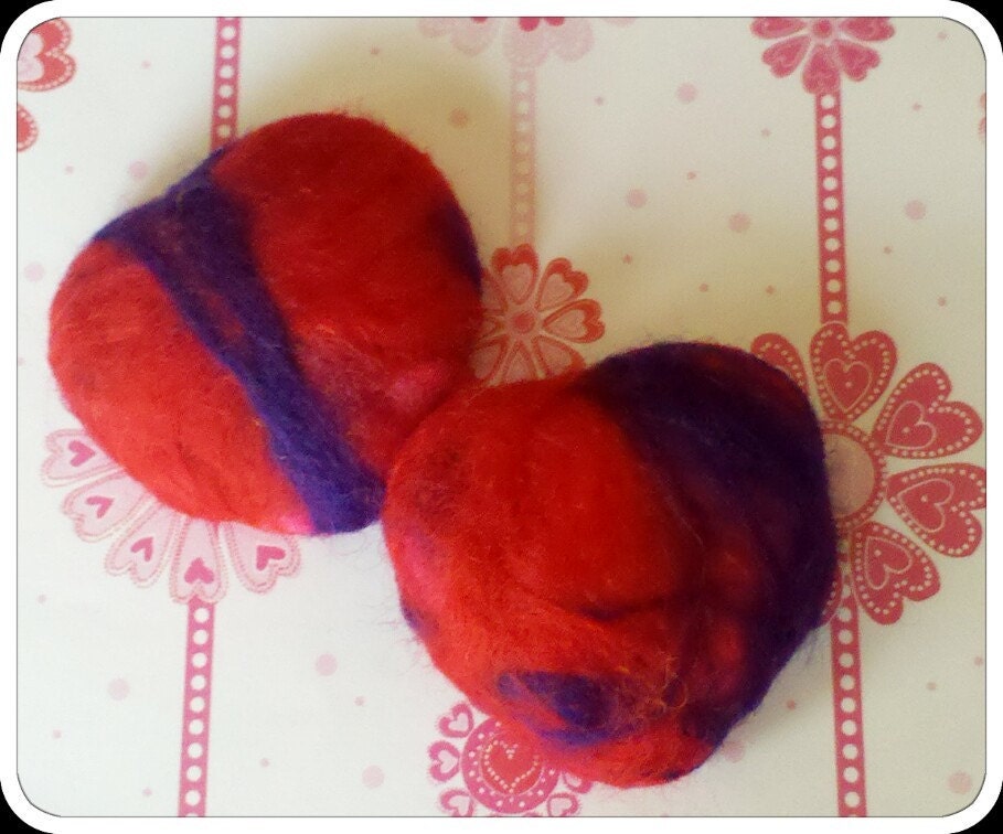 Mini Felted Heart Soaps Lavendar Scent Valentine Gift Idea Free Shipping
