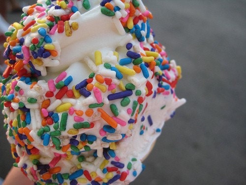 Ice Cream Cone with Sprinkles 8x10 Digital Photo Print