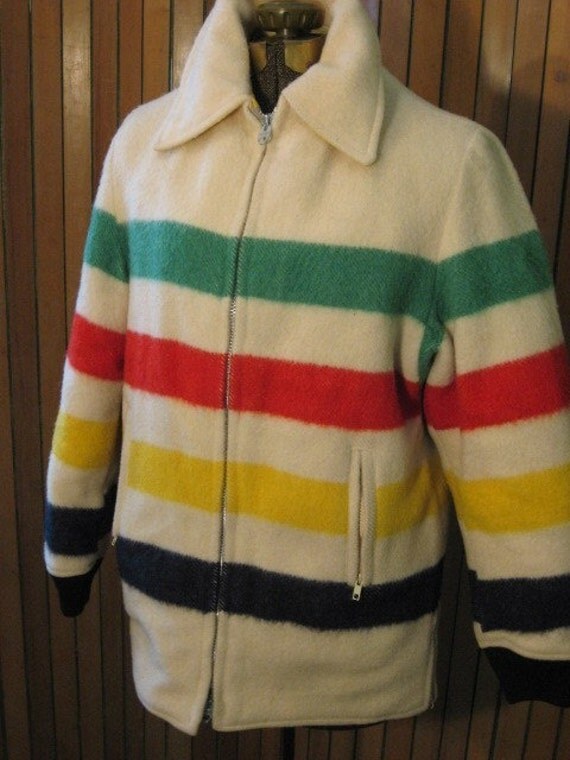 Hudson Bay coat jacket Reversible. From JBvintage