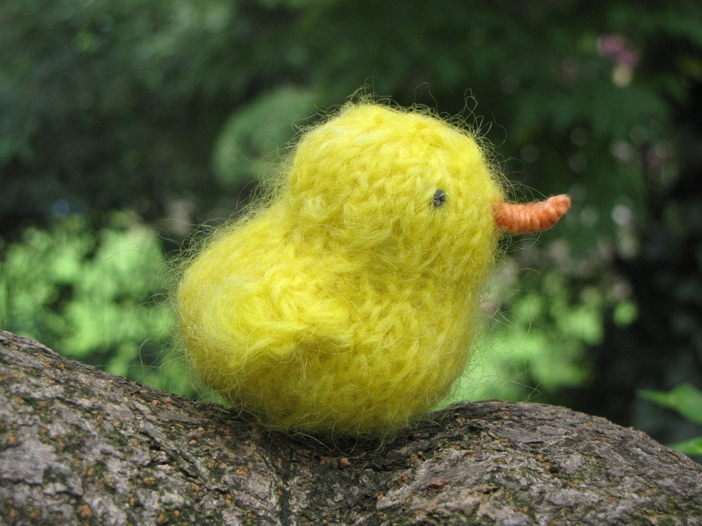Easter Chicken. Soft Mohair Yarn